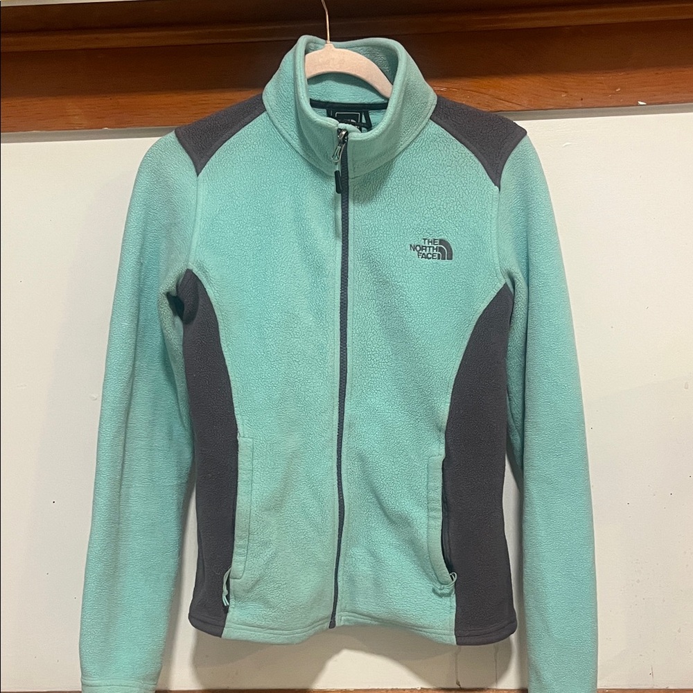 The North Face Women's Mint and Charcoal Osito Jacket